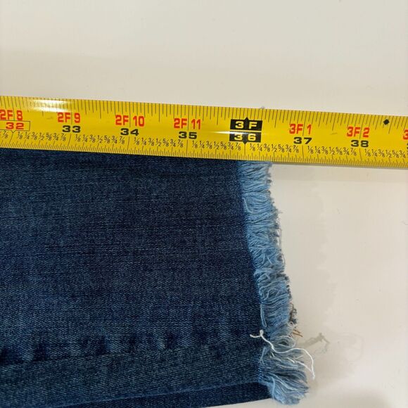 Free People Womens 26 Embroidered Jeans Peacock Florals Cropped Raw Hem - Picture 12 of 13